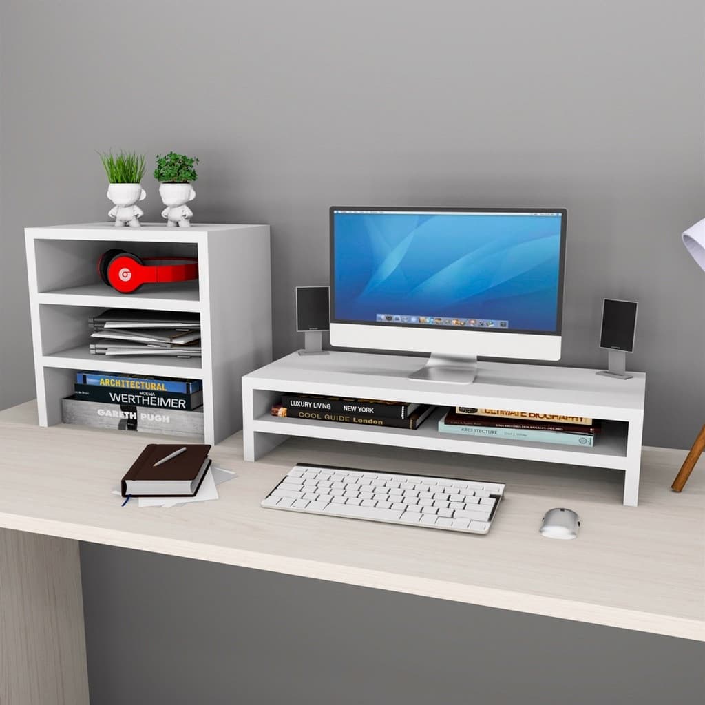 Suporte Base Para Monitor Organizadores Prateleira 100% Mdf