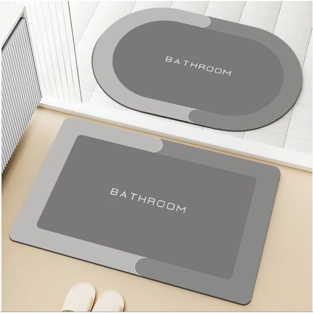 KIT Tapete Absorvente de Secagem Rapida Atiderrapante de Banheiro/Porta de Entrada