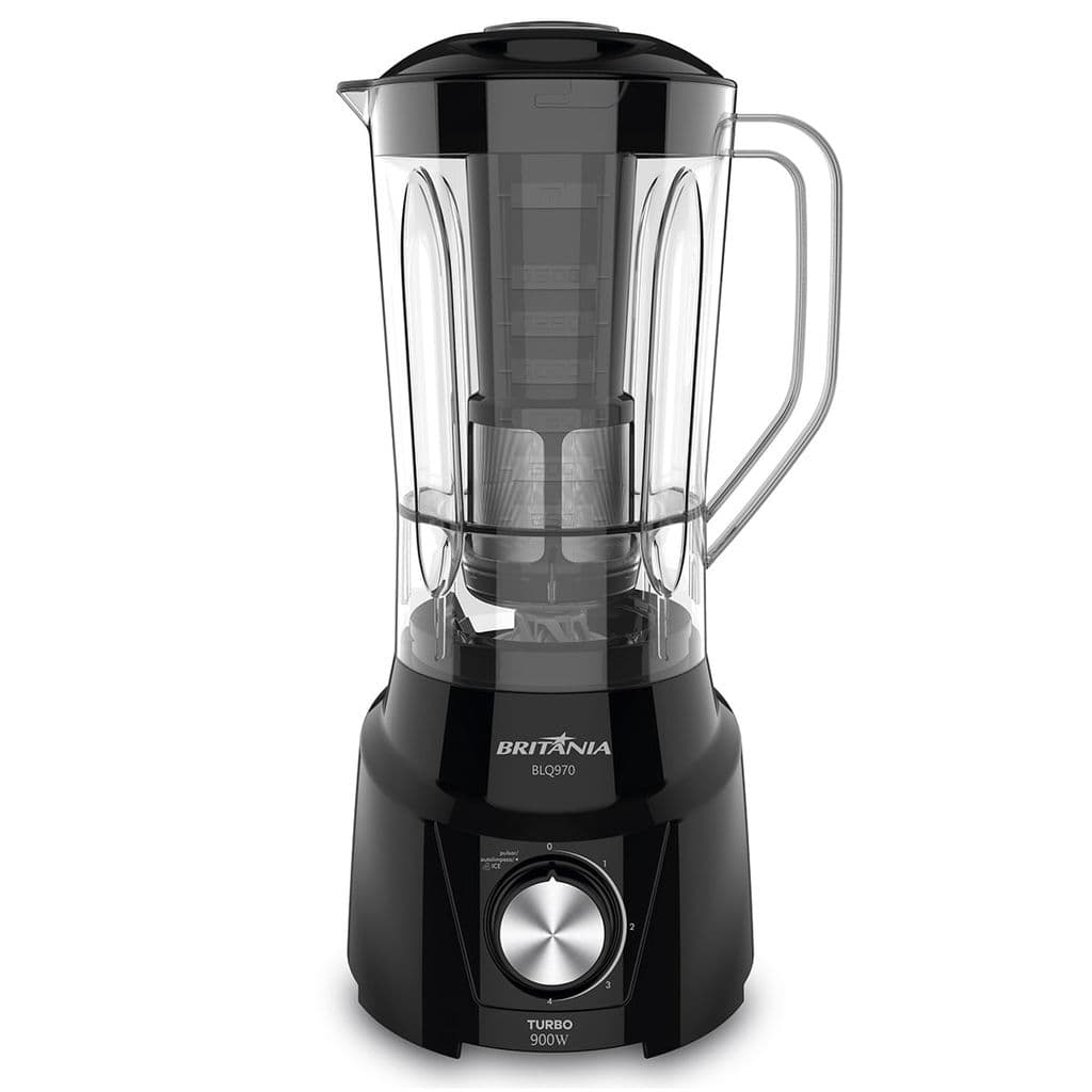 Liquidificador Britânia 2,6L 900W 4 Lâminas BLQ970P Turbo