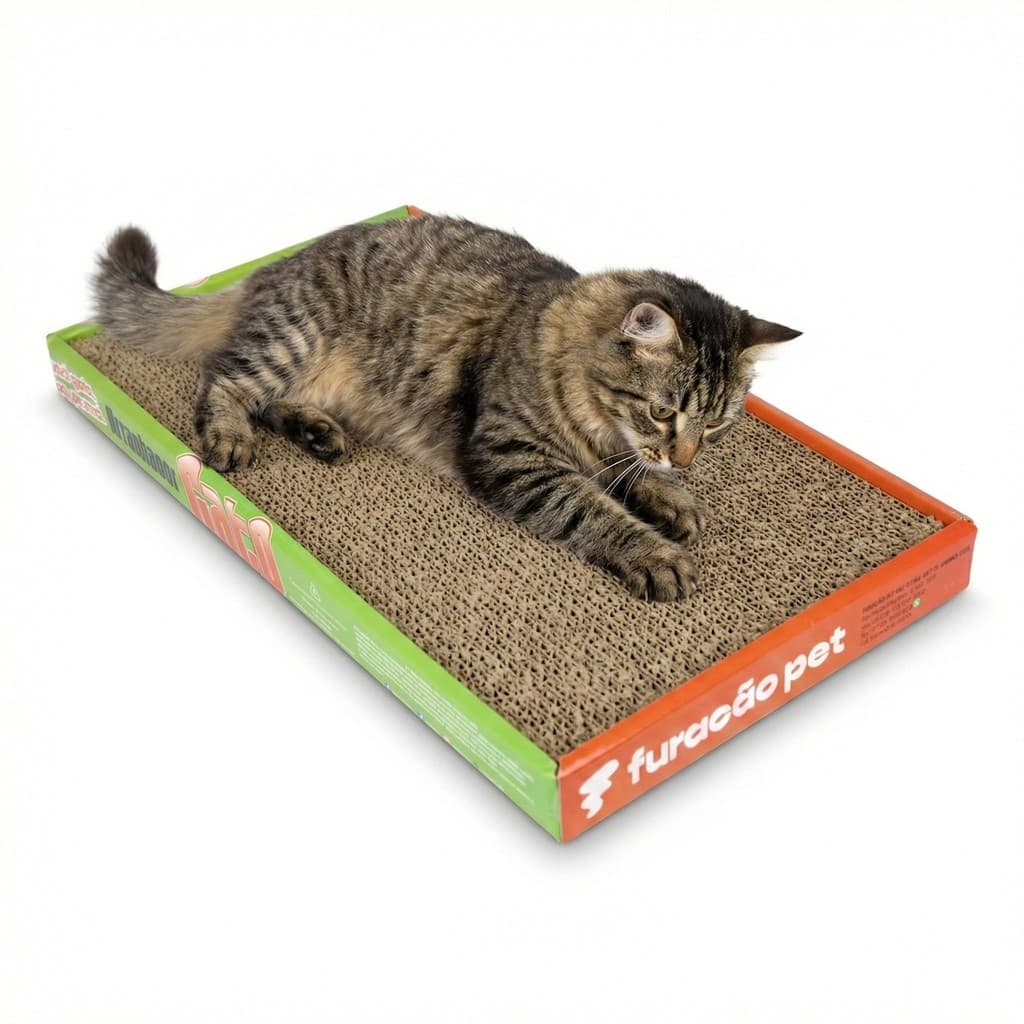 Brinquedo Arranhador De Papelão Para Gatos Contra O Estresse Protetor De Sofá - Furacão Pet