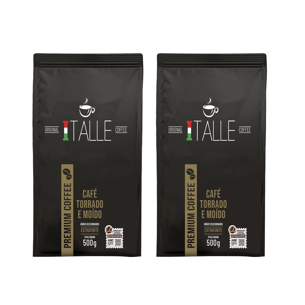Café Torrado E Moído Extraforte 1kg Kit 2