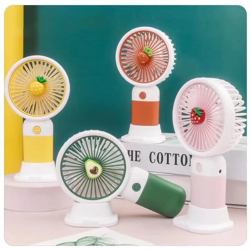 Mini Ventilador De Mão Portátil Recarregável Usb com suporte Para Escritório