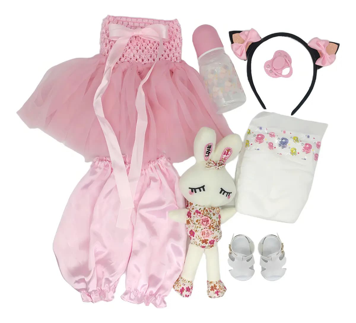 Brastoy Boneca Bebê Reborn Princesa Rosa 55cm Silicone — imagem 3