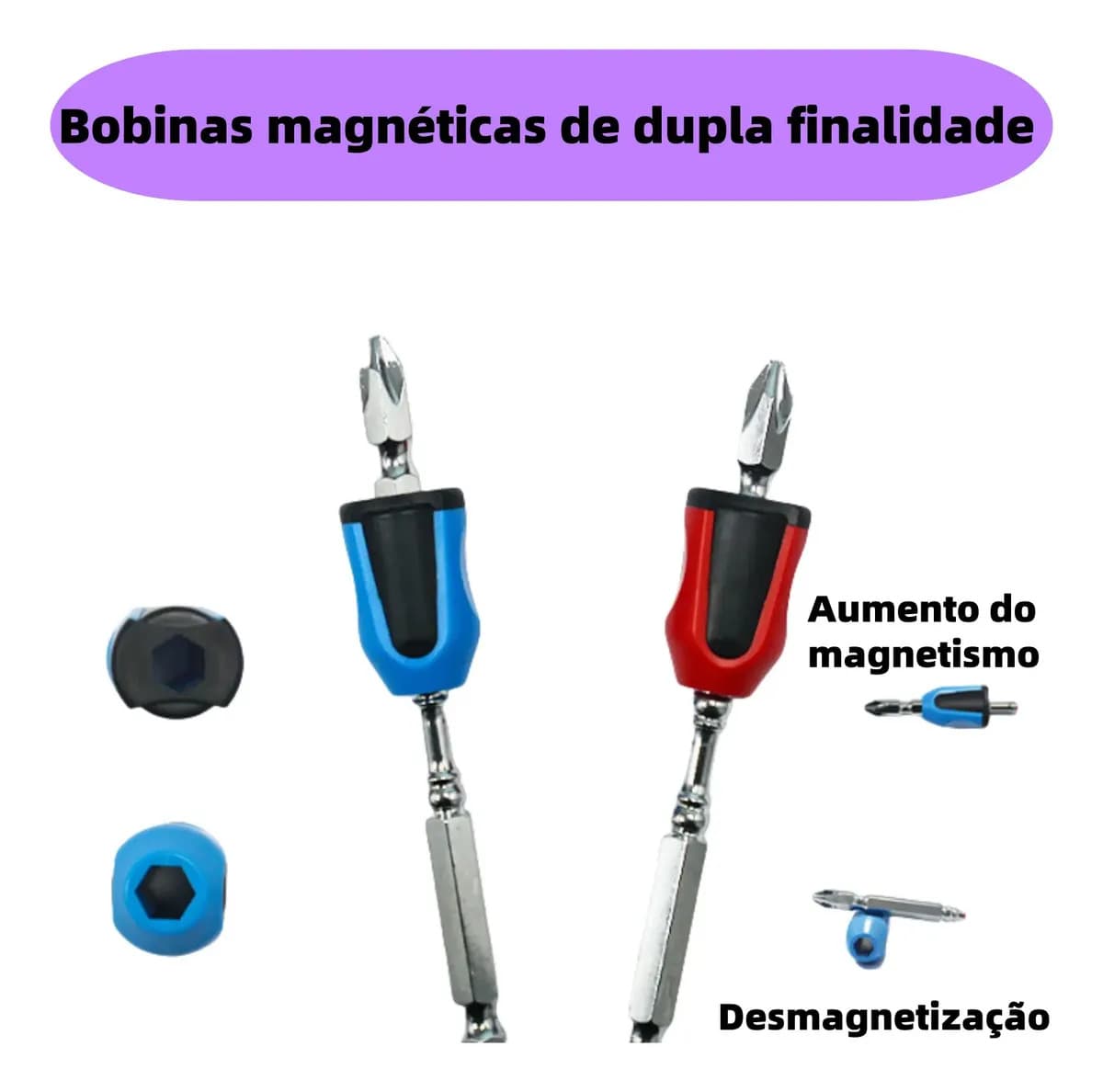 Kit 6 Pontas Bits Super Magnética Ponteira Ph2 Parafusadeira — imagem 4