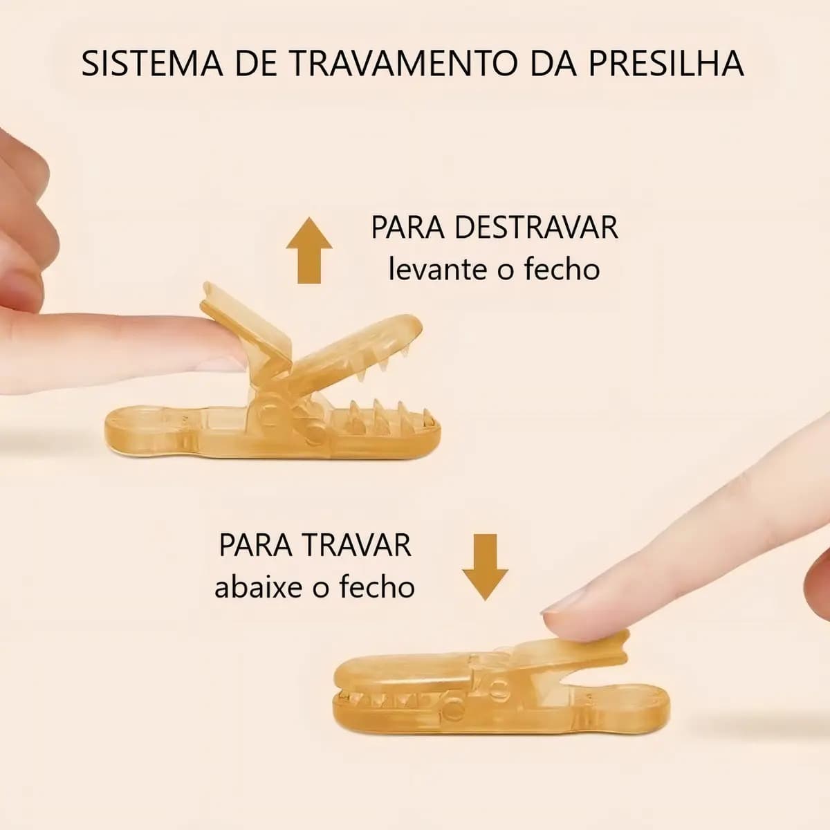 Prendedor de Chupeta Bebê Silicone Transparente-Rosa 2 Unidades — imagem 6