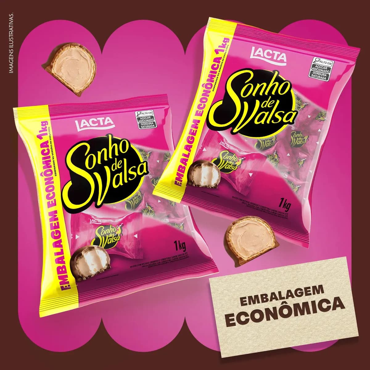 Bombom chocolate Sonho De Valsa Lacta 1Kg — imagem 5