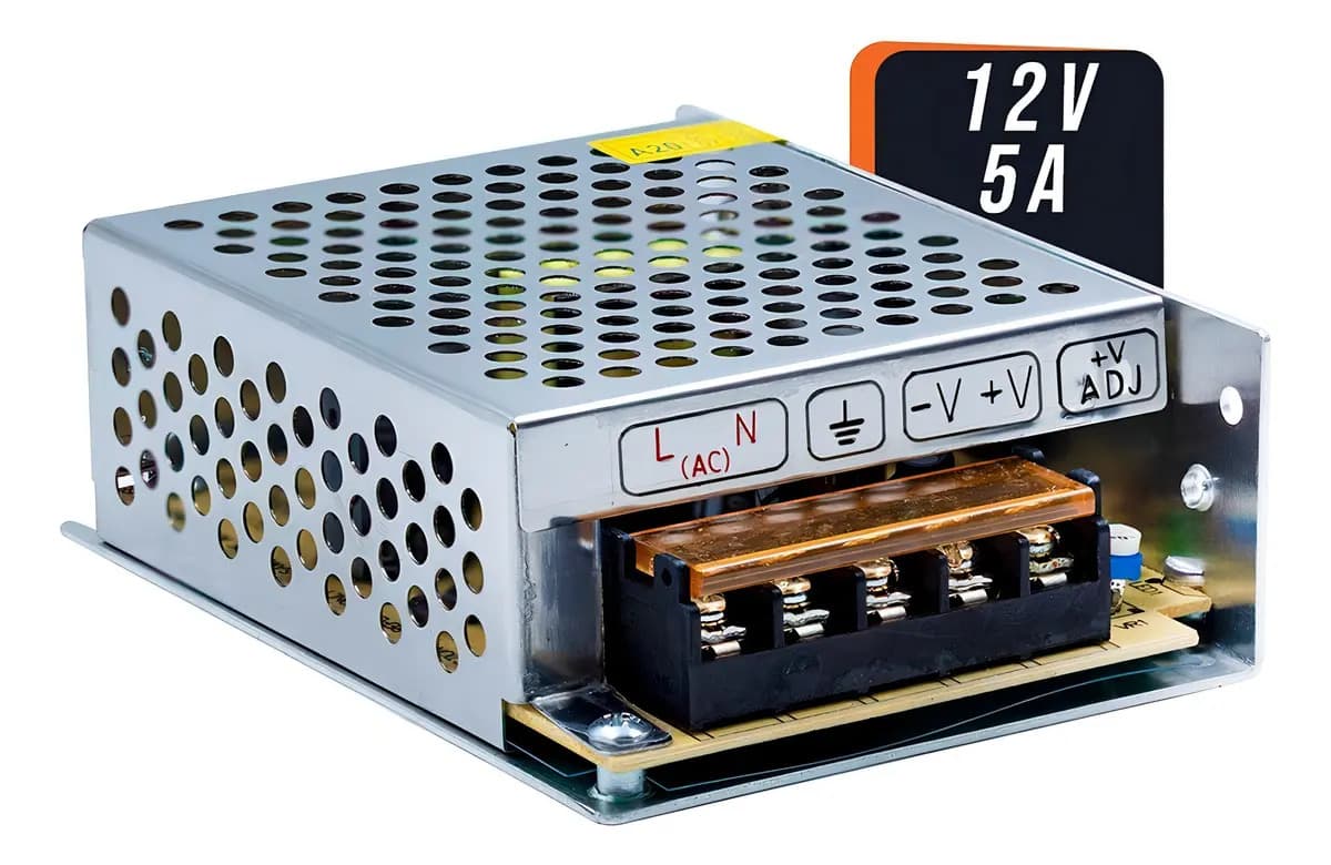 Fonte Colméia Chaveada 12V 5A 60W Bivolt Haiz para Led Som CFTV Câmeras — imagem 2