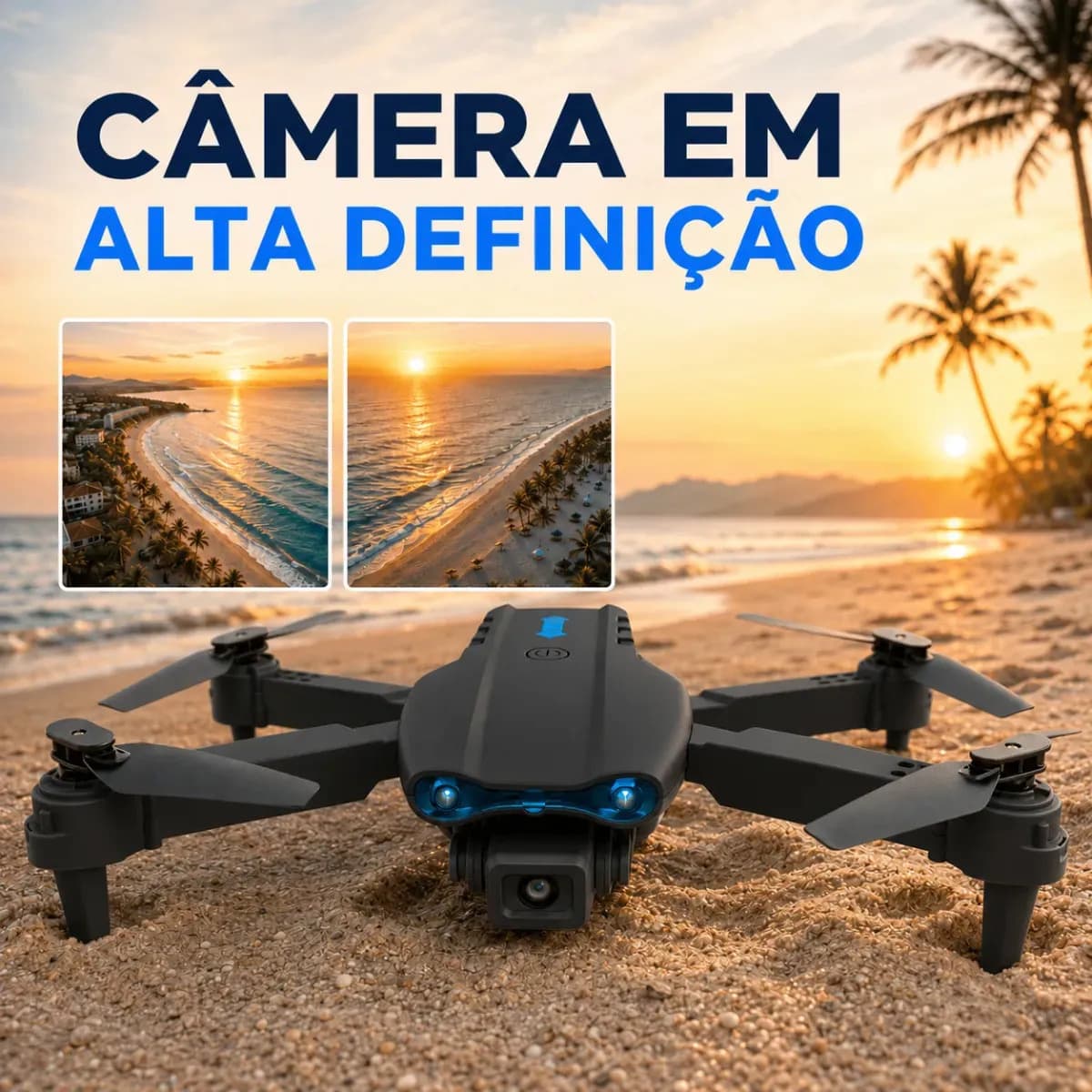 Drone E99 Câmera Dual 4k Sensor Obstaculos Manobras Com Controle Remoto Fpv Estabilidade Estavel 1 Bateria 10 minutos Preto — imagem 2