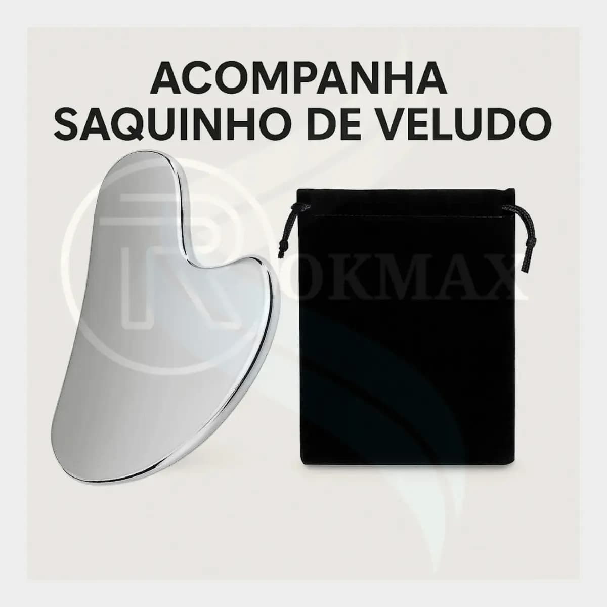 Guasha Placa De Massagem, Raspagem De Aço Inox drenagem linfática skincare raspagem anti-idade fisio — imagem 2