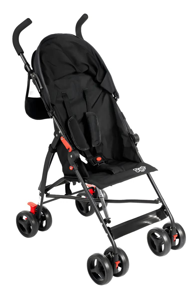 Carrinho De Bebê Passeio Guarda Chuva Styll Baby Preto — imagem 4