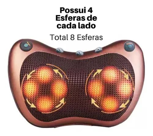 Massageador Travesseiro Elétrico Corporal Pescoço Lombar — imagem 3