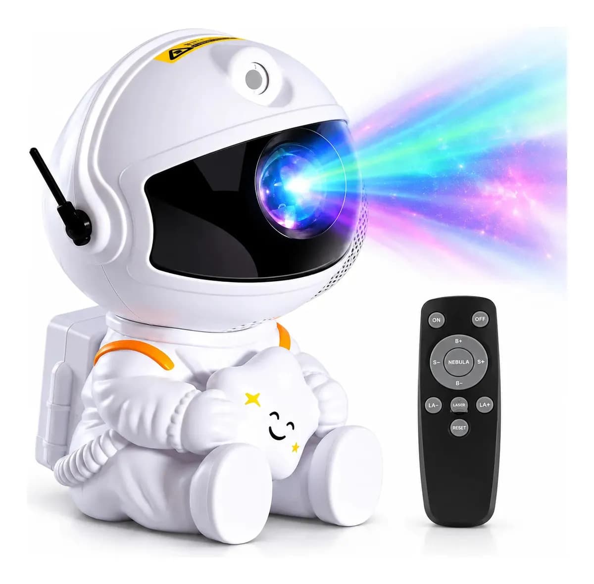 Projetor Astronauta de Galáxia e Estrelas LED Com Controle Remoto USB — imagem 2