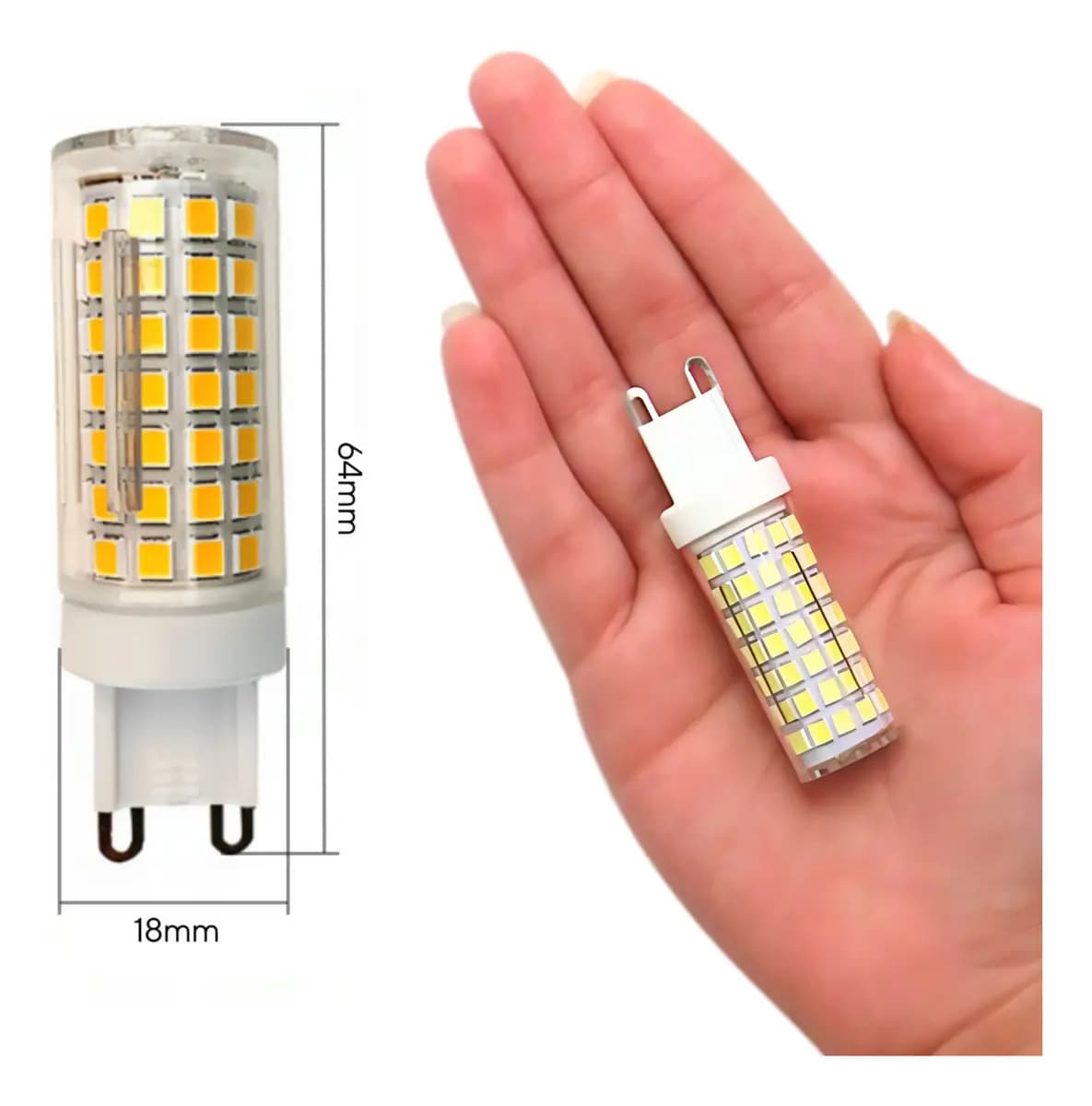 5 Lampada Led Halopim G9 12w 88 Led Lustre Arandela Cor da luz Branco-quente 12W Goldensky — imagem 4
