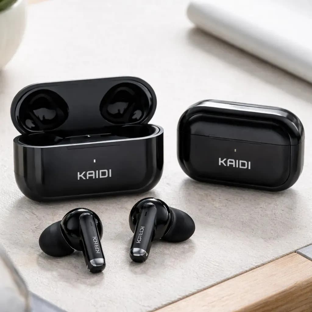 Fone Bluetooth 5.4 Sem Fio Tws Kaidi Kd780 Graves Potentes Preto — imagem 5