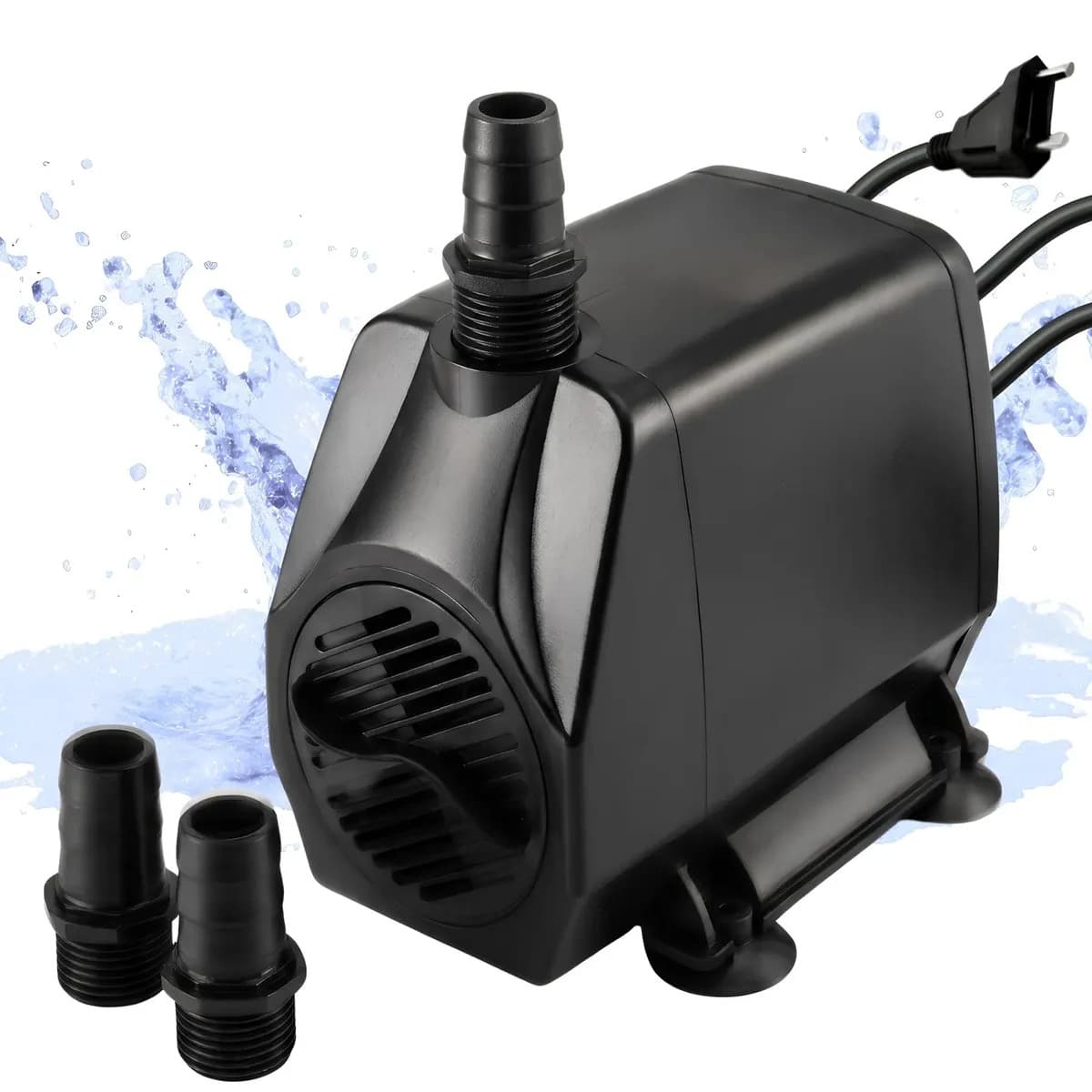 Bomba Submersa 2500l/h 2,5m Lagos Recalque Fontes Aquários Cascata Chafariz Motor Água Doce Salgada Marinho Fonte Hidroponia Aquaponia