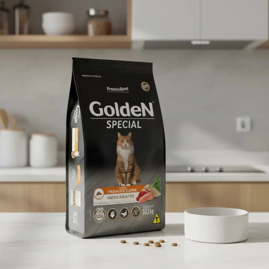 Ração Golden Special Gatos Adultos Frango E Carne 10,1 Kg — imagem 3