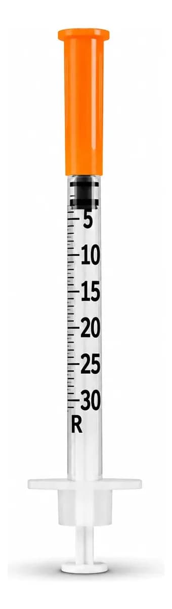 Seringa Insulina 30ui Agulha 6mmx25mm Fixa 0,3ml 20 Unidades 0.3 Ml — imagem 2