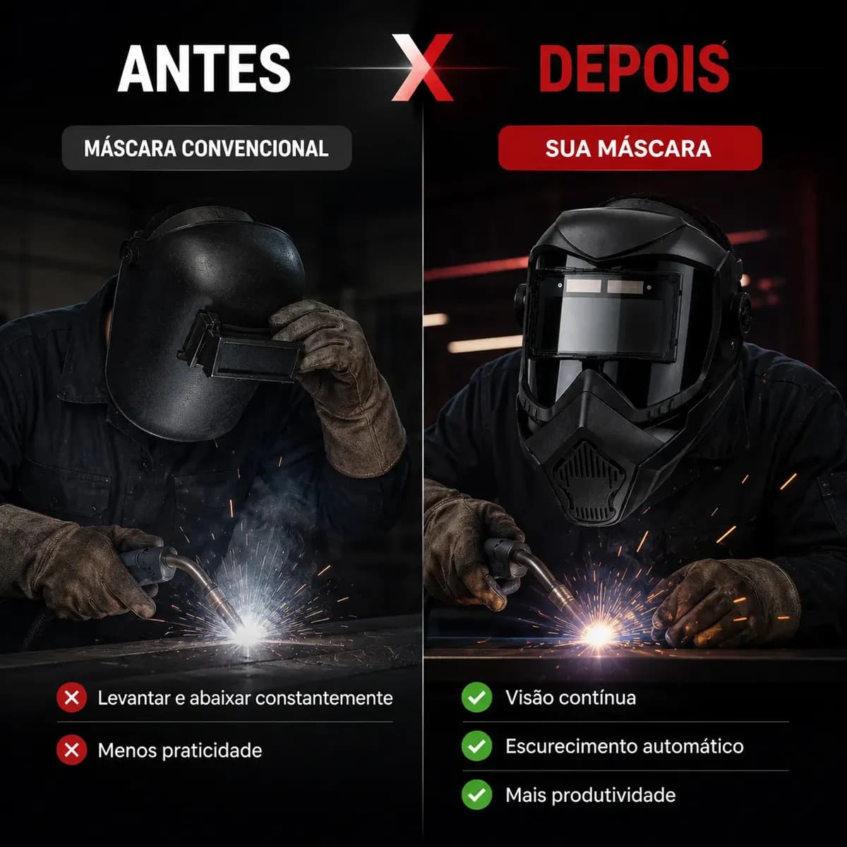 Eps-5633 Máscara De Solda Escurecimento Automático Profissional Regulável — imagem 6