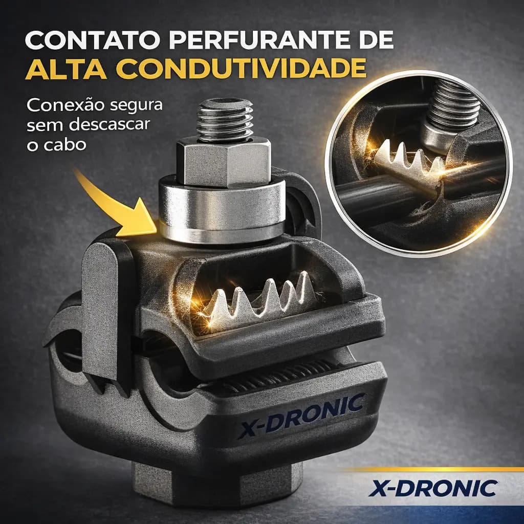 Kit Conector Derivação Perfurante X-Dronic para Cabos de 10mm a 120mm — imagem 6