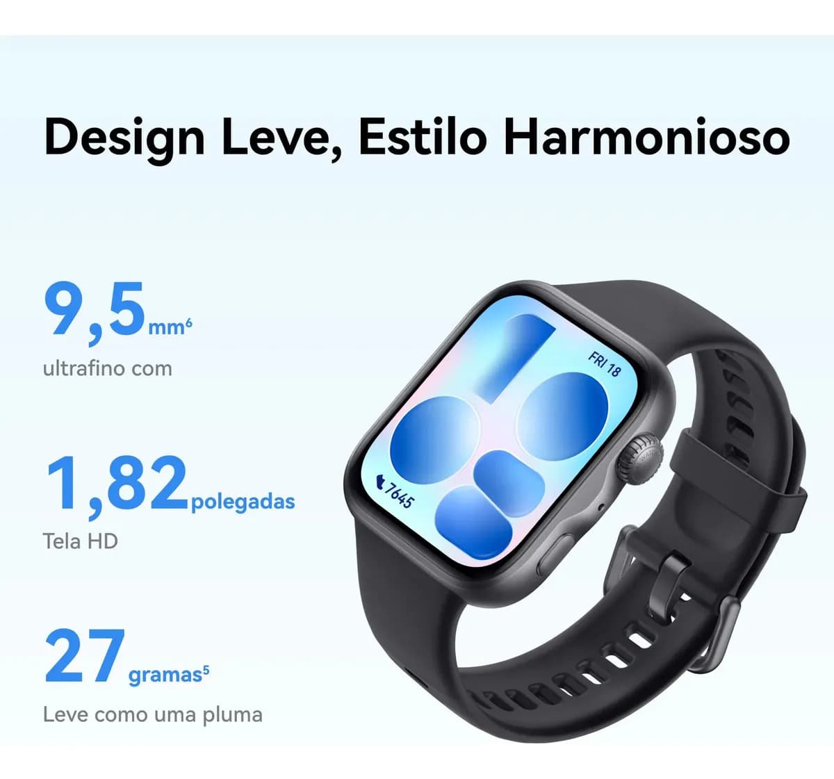 Smartwatch HUAWEI WATCH FIT 5 AMOLED de 182" Design Leve Mini Treino Bateria com Até 10 Dias 64 GB Gerenciamento Avançado da Saúde Monitor do Sono SpO2 GPS Comp — imagem 3