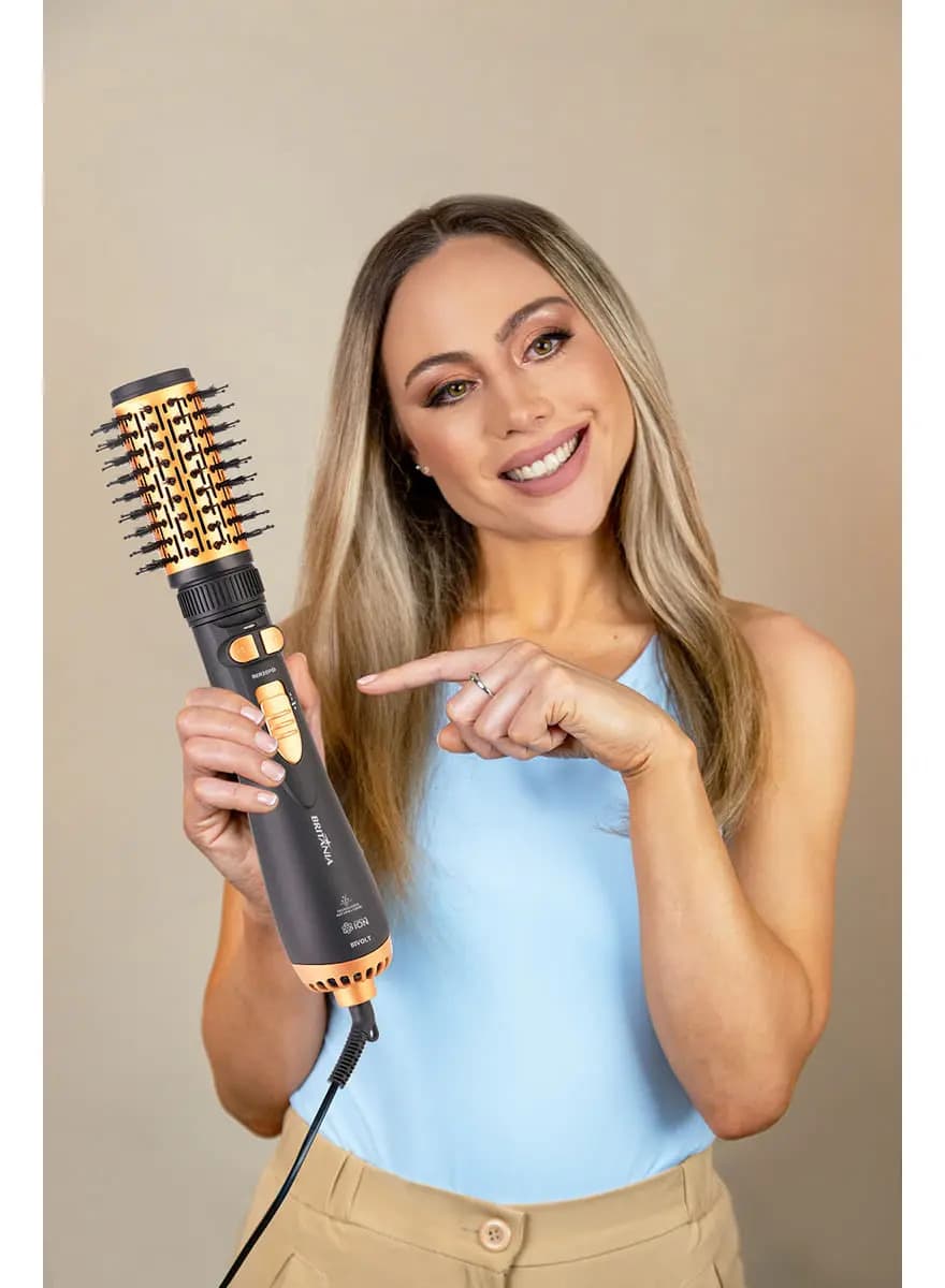 Escova Modeladora Rotativa Britânia Ber20pd 3 Temperaturas Cor Preto e Dourado — imagem 2