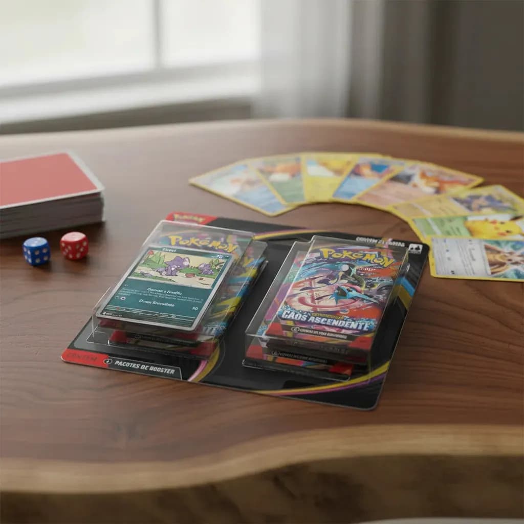 Pokémon ME04 Caos Ascendente Blister Quádruplo Toxel 4 Boosters copag — imagem 3