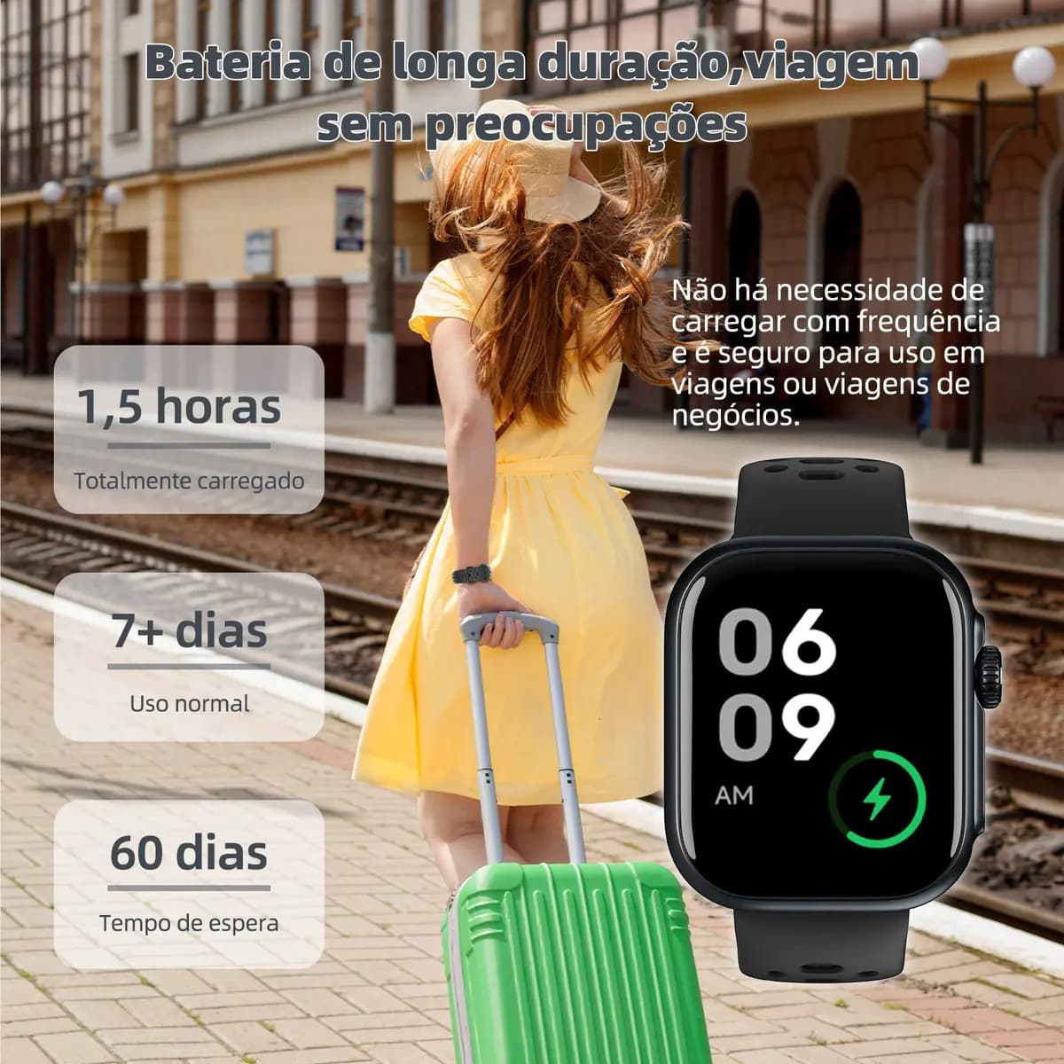 Relógio Smartwatch Bettdow FB041 GPS Alexa 5M/IP68 À Prova D'Água — imagem 3