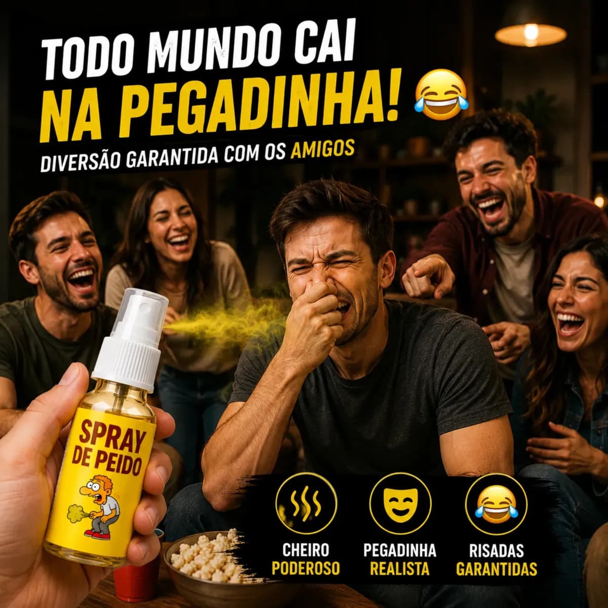 Spray Pum Peido Fedorento Pegadinha Viral Trollagem Brincadeira Perfume Fedido - Marca Black Raipe — imagem 5