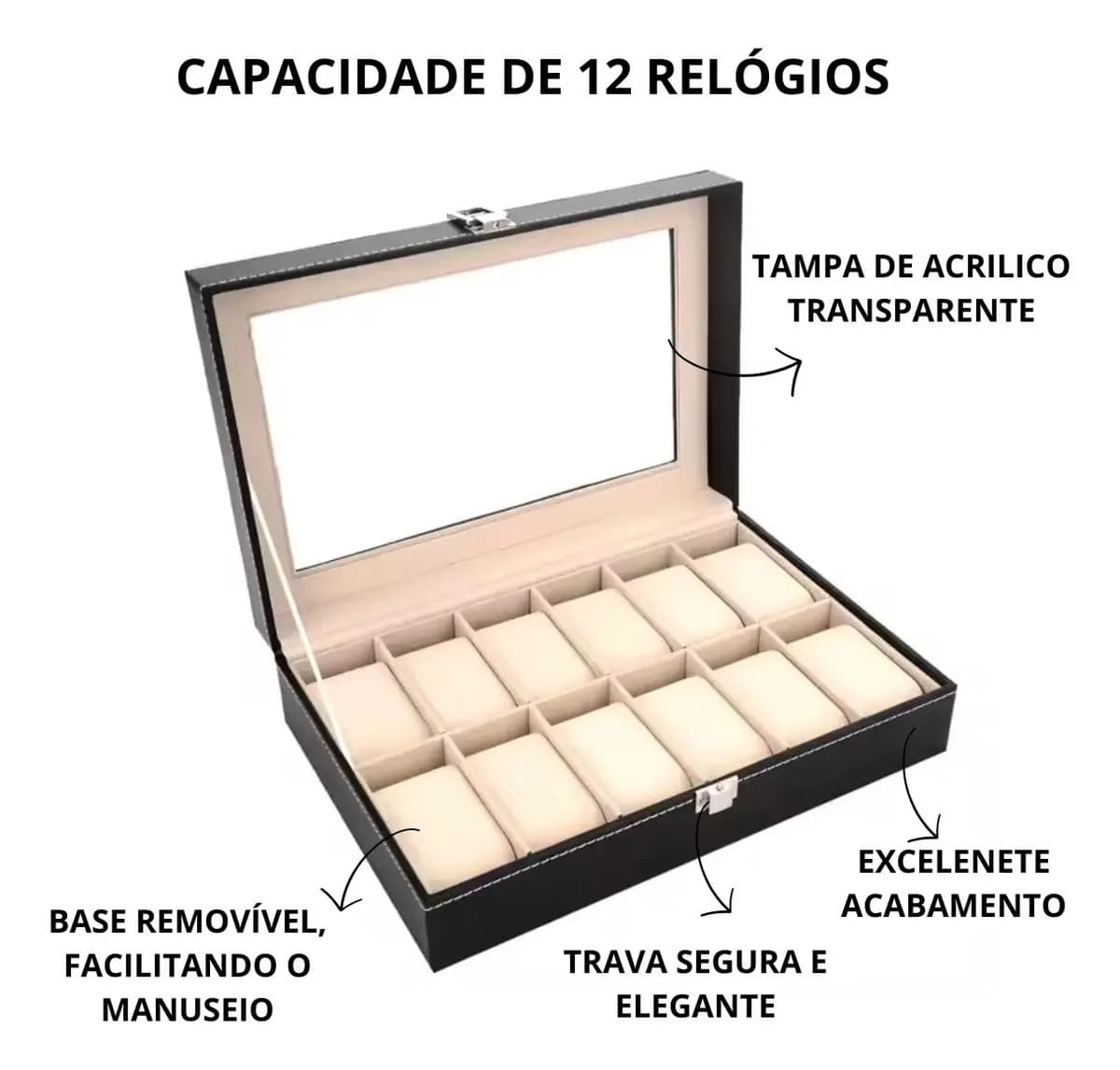 Pest. Courvin P/ Relogio 12 Lugares - Preto/cinza — imagem 3