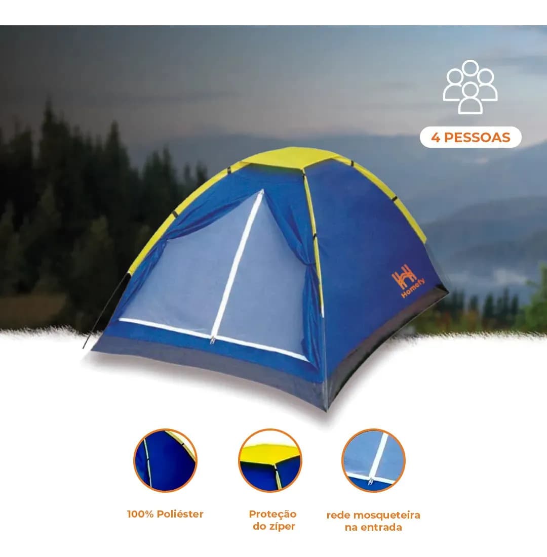 Barraca De Camping Para 4 Até Pessoas Acampamento Homefy — imagem 5