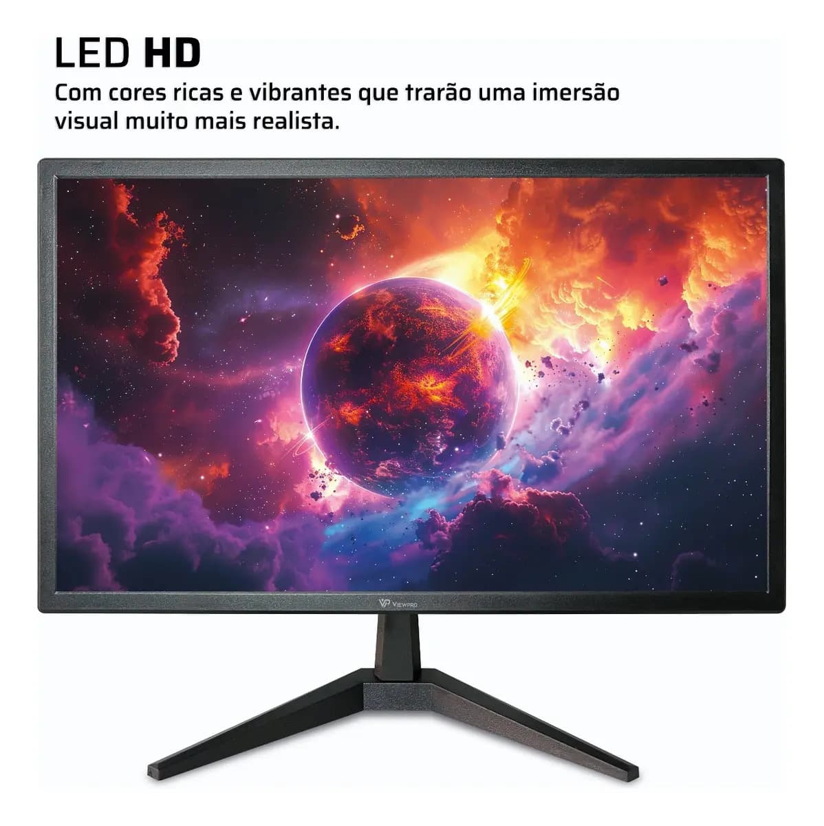 Monitor LED 19" ViewPro Resolução 1440x900 HDMI VGA VESA Preto — imagem 6