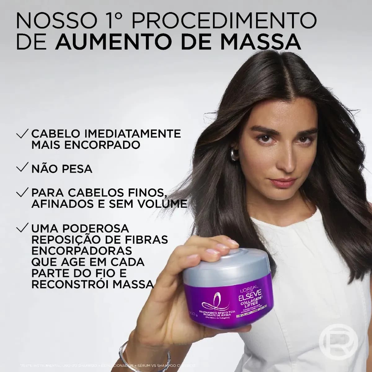 L'Oréal Paris Elseve Collagen Lifter Máscara de Tratamento Condicionante Efeito Teia Para Resgate de Massa com Peptídeos de Colágeno Reconstrói a Fibra e Dá Vol — imagem 6
