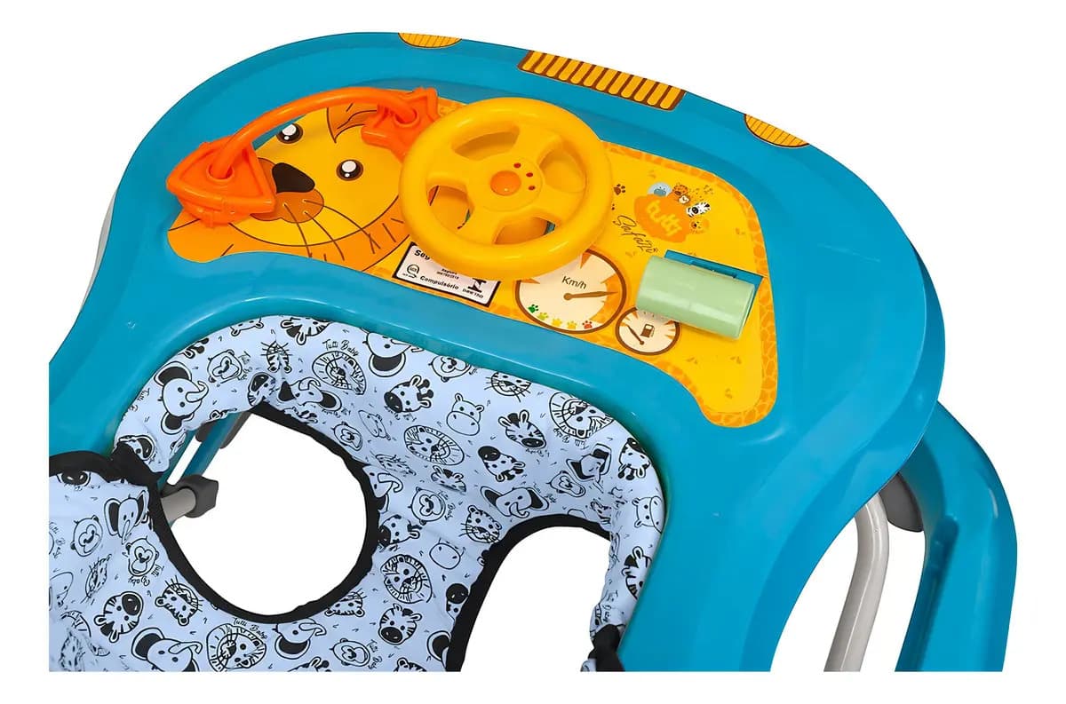 Andador Safari II Infantil Primeiros Passos Tutti Baby Azul — imagem 3