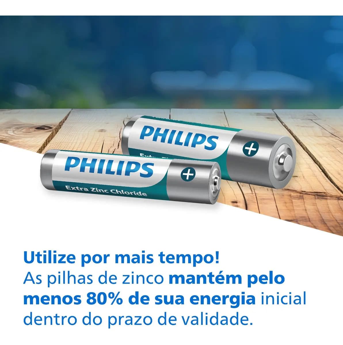 Pilha Zinco Aaa Philips Bateria Carvão Palito Tubo Kit 40 Un — imagem 4