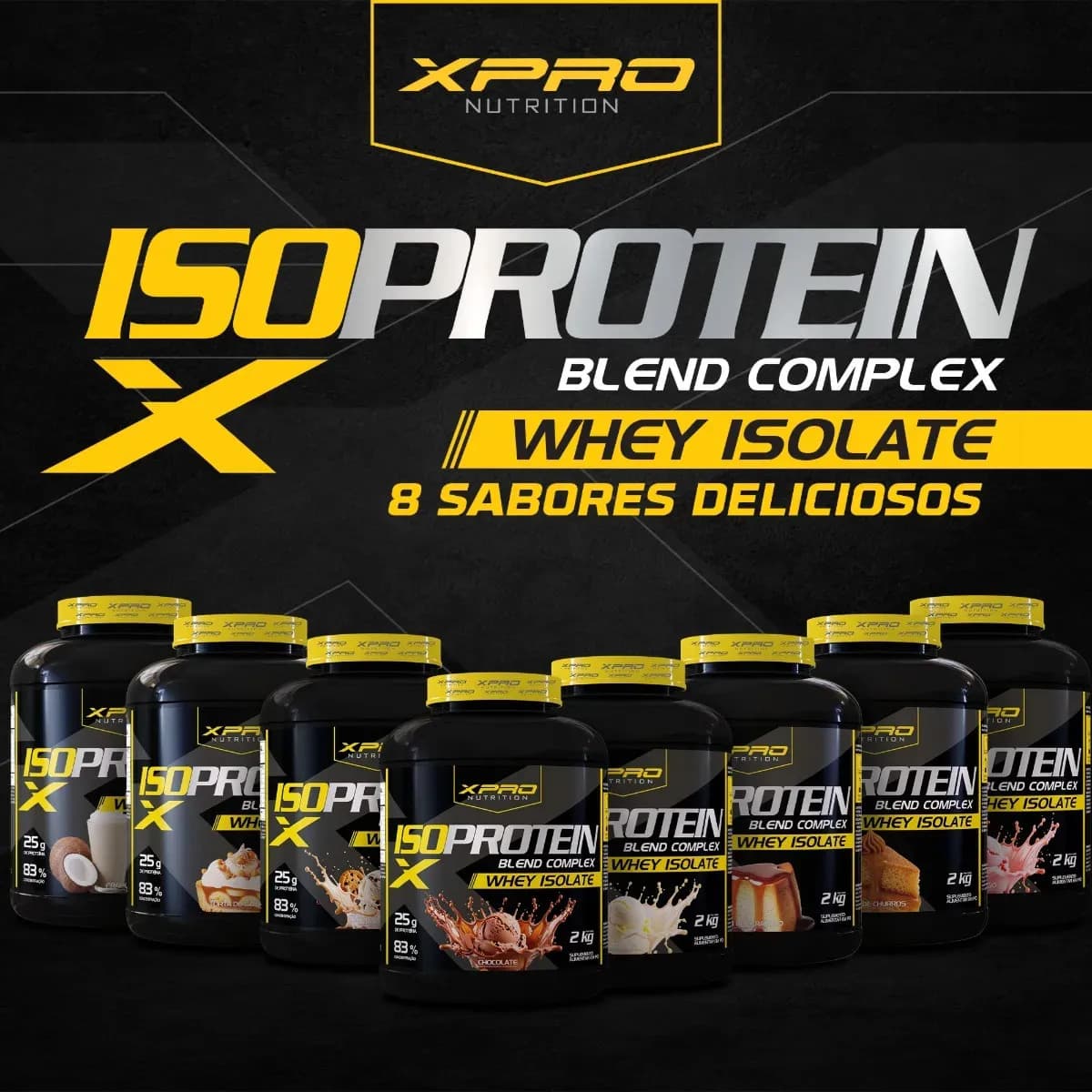 Whey protein XPro Nutrition Iso Blend Complex em pó sabor Baunilha x 2kg — imagem 4