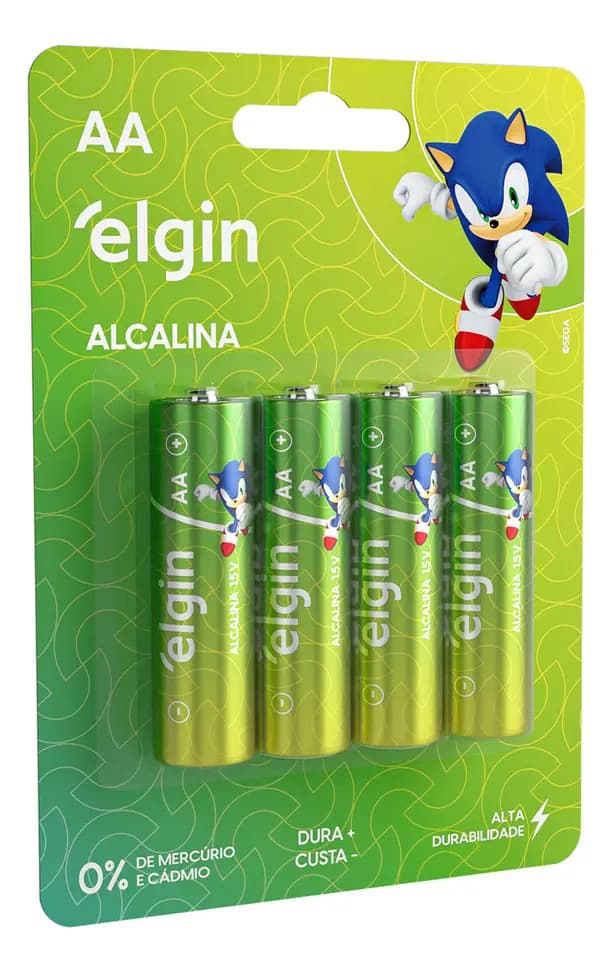 40 Pilha Alcalina AA LR6 1,5v Blister 82153 Elgin Energy — imagem 2