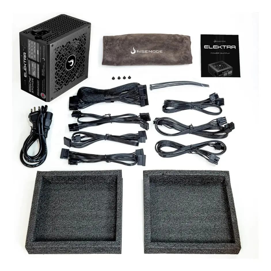 Fonte Gamer Rise Mode Elektra 650w Full Modular Selo Teclab Preto — imagem 3