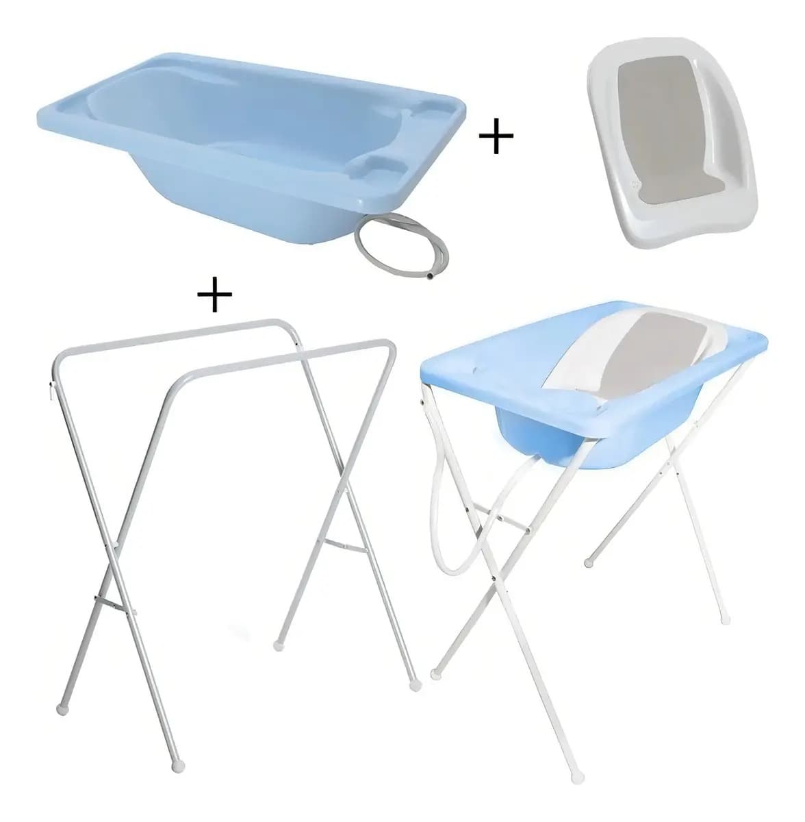 Banheira De Bebê Acqua Trio Azul Pastel 7065azp Galzerano — imagem 2