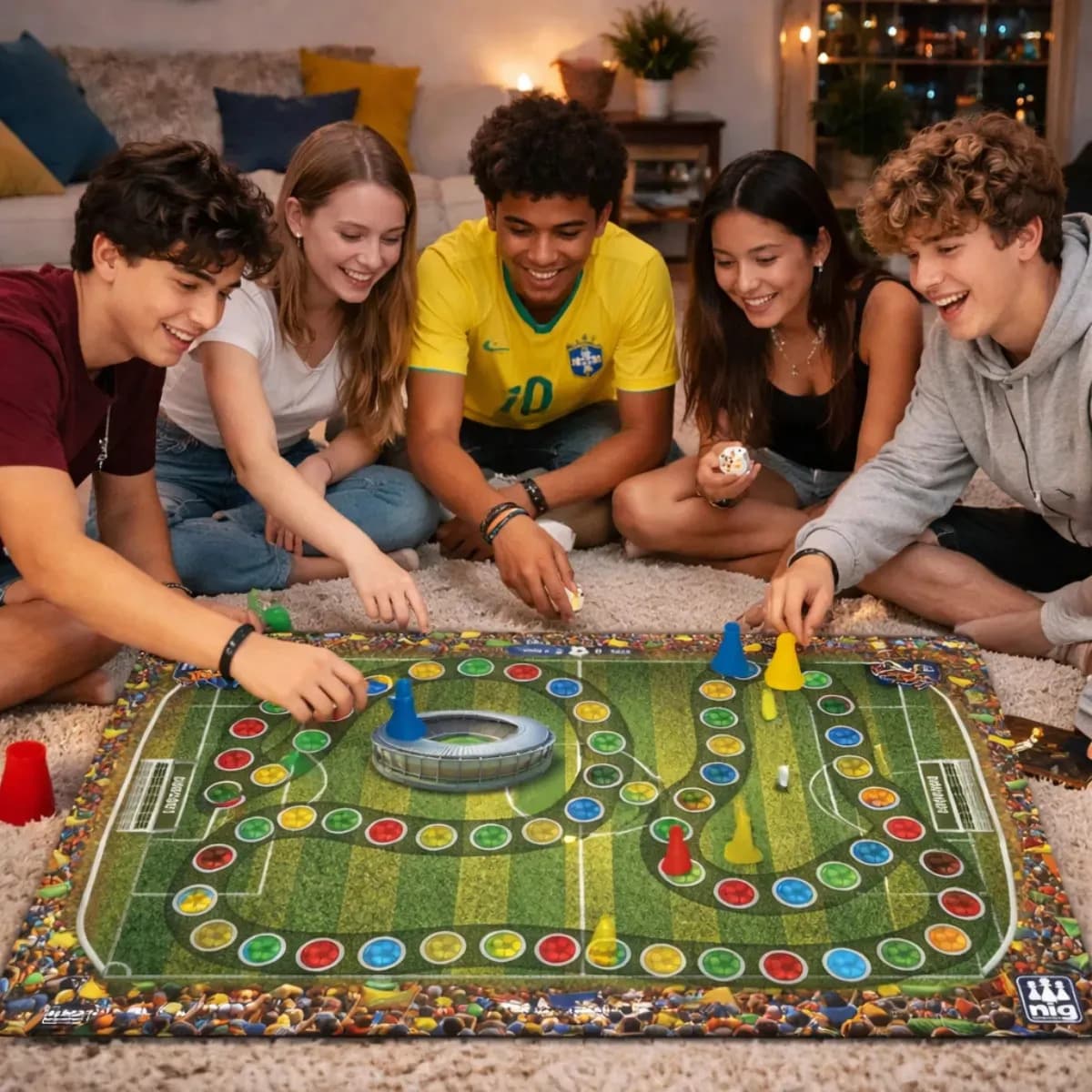 Jogo Tabuleiro Fanáticos Da Bola NIG Brinquedos 1145 para +8 anos — imagem 6