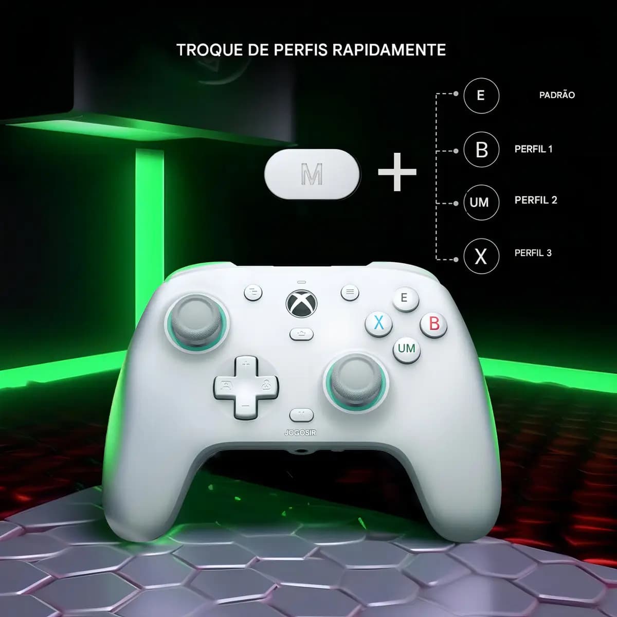 Controle GameSir G7 SE com Fio para Xbox One Series S X PC Hall Effect Botões Mecânicos Cor Branco — imagem 5