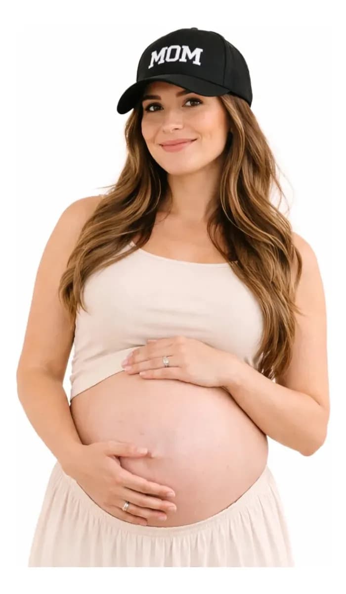 Kit 2 Bonés Dad E Mom Algodão Bordado Pai e Mãe Ajustável Unissex Cor Preto Com Branco Marca Zeltrix — imagem 4