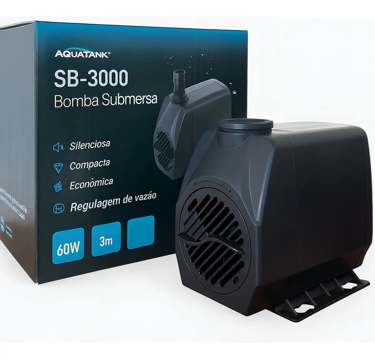 Bomba Submersa Aquatank SB 3000 Aquário Lago Fonte 3000 litros/h — imagem 6