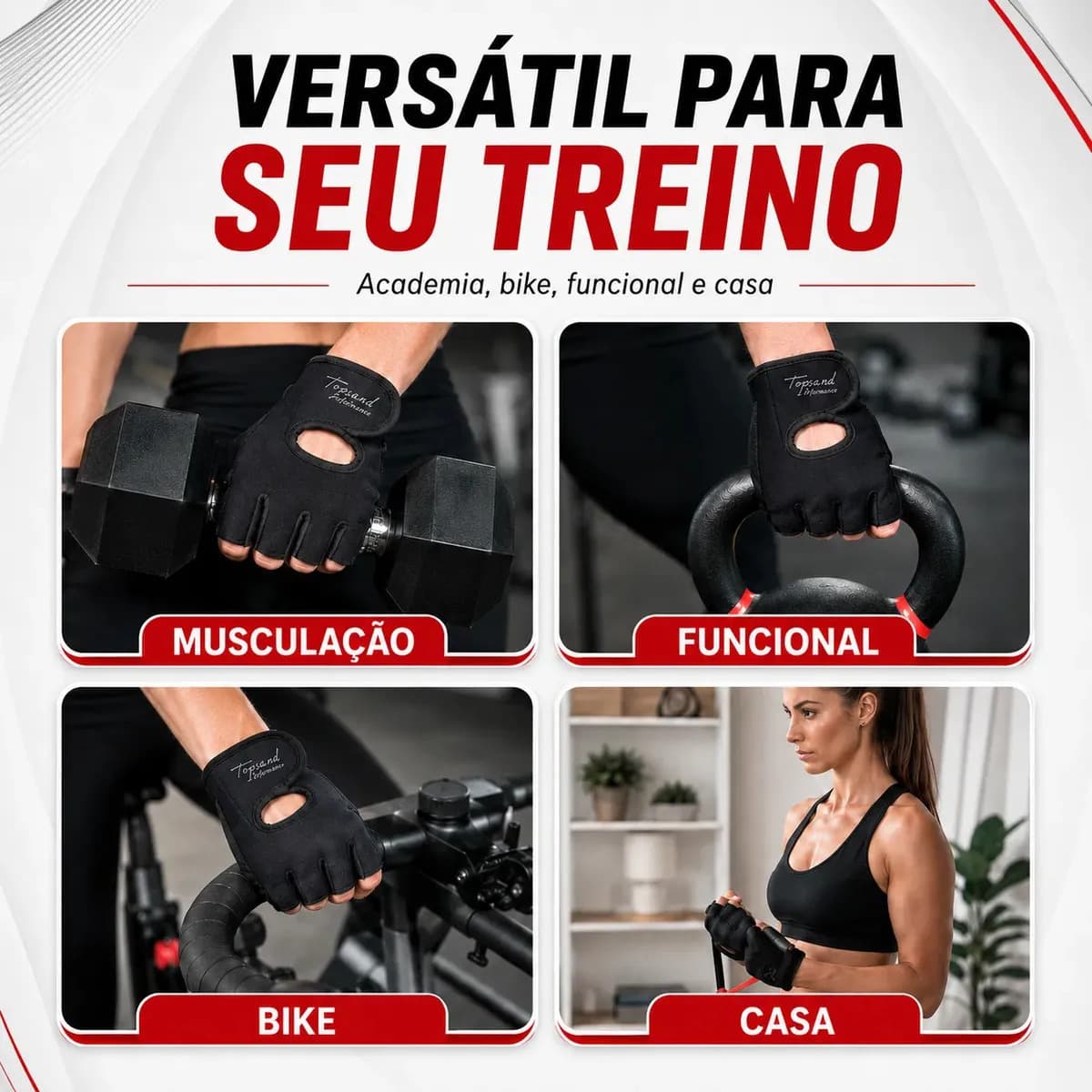 Luva Academia Musculação Treino Crossfit Unissex Ajustável Protetor Palmar Antiderrapante Neoprene Grip Fitness Proteção Contra Calos Palma Preta Tamanho Único  — imagem 6