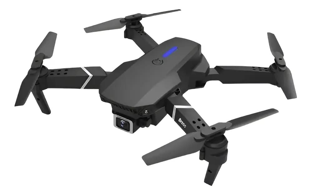 Drone E88 Com Câmera Wifi Com Case 1 Baterias + Controle Remoto Drone Preto Profssional — imagem 3