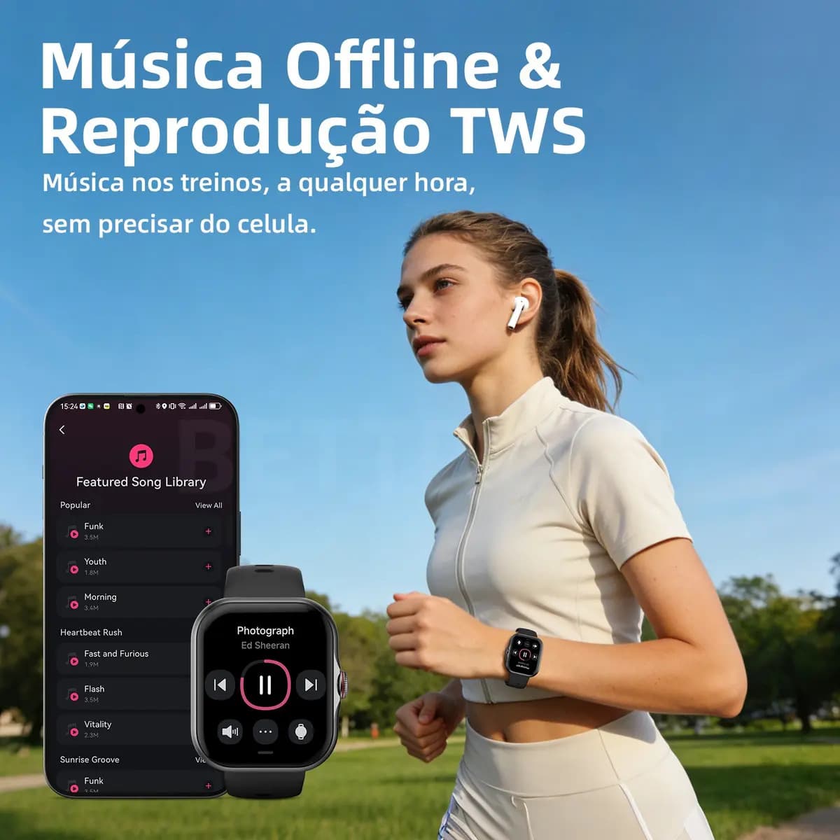 Smartwatch Bettdow Fb055 1.85" Esportivo Ia Gps 3atm Música Preto — imagem 5