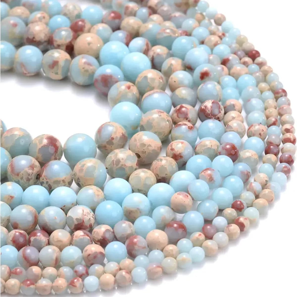 Fio De Pedras Naturais 8mm Para Artesanatos Aprox: 45 Contas Jasper — imagem 4