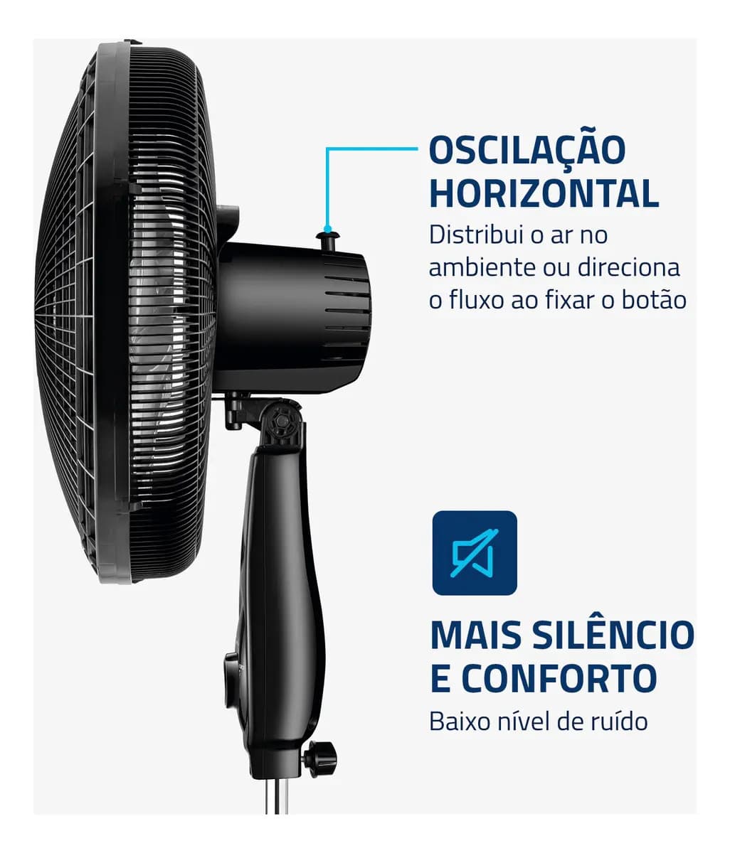 Ventilador de Coluna 40cm Super Power VSP40C 6 Pás 3 Velocidades Mondial — imagem 2
