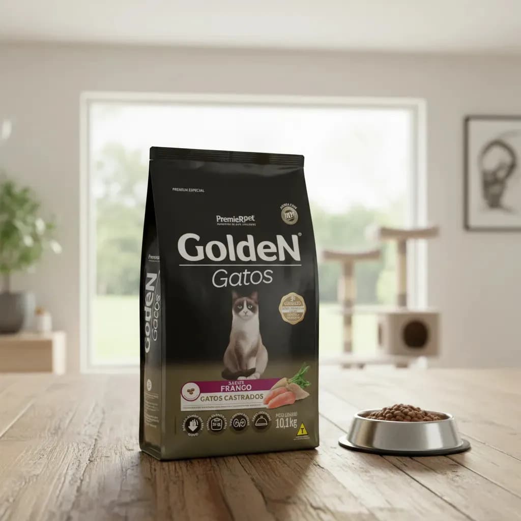 Golden Premium Especial Gatos Adultos Castrados Frango Castrados 10.1KG — imagem 4
