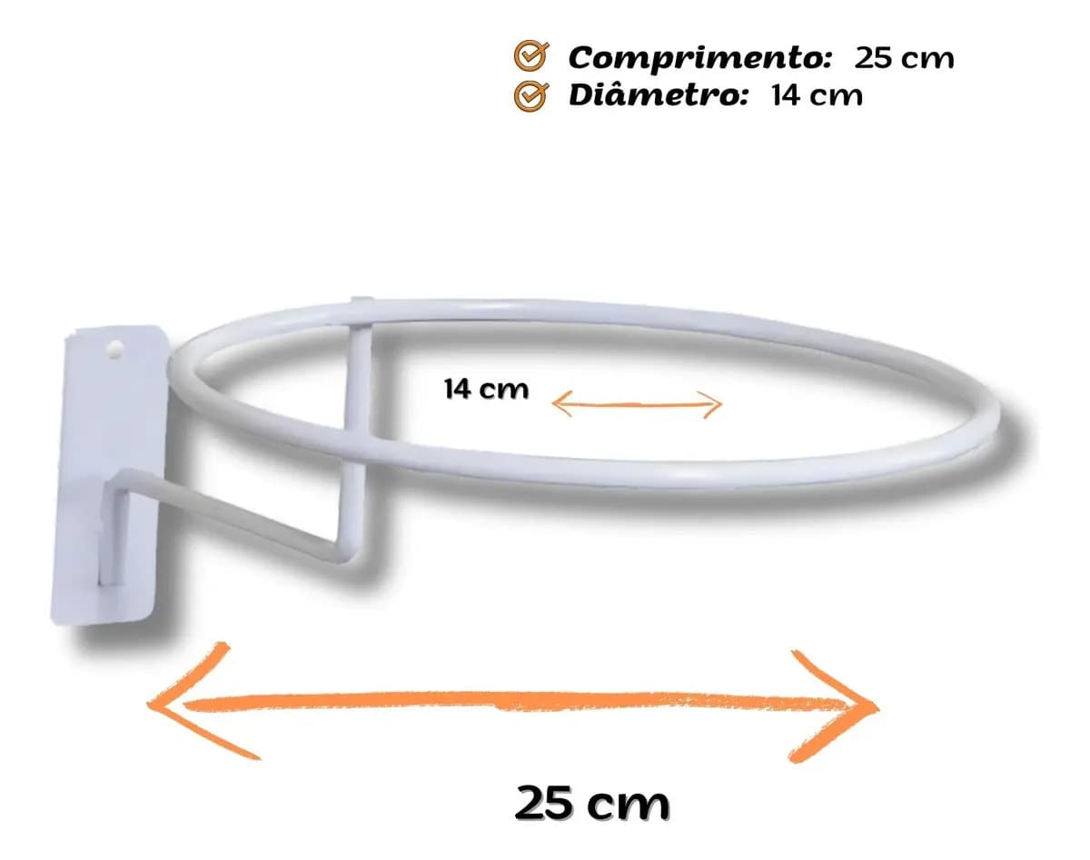 Kit 03 Suporte Parede Expositor Bola Futebol Basquete Vôlei LM Balcoes Branco — imagem 4