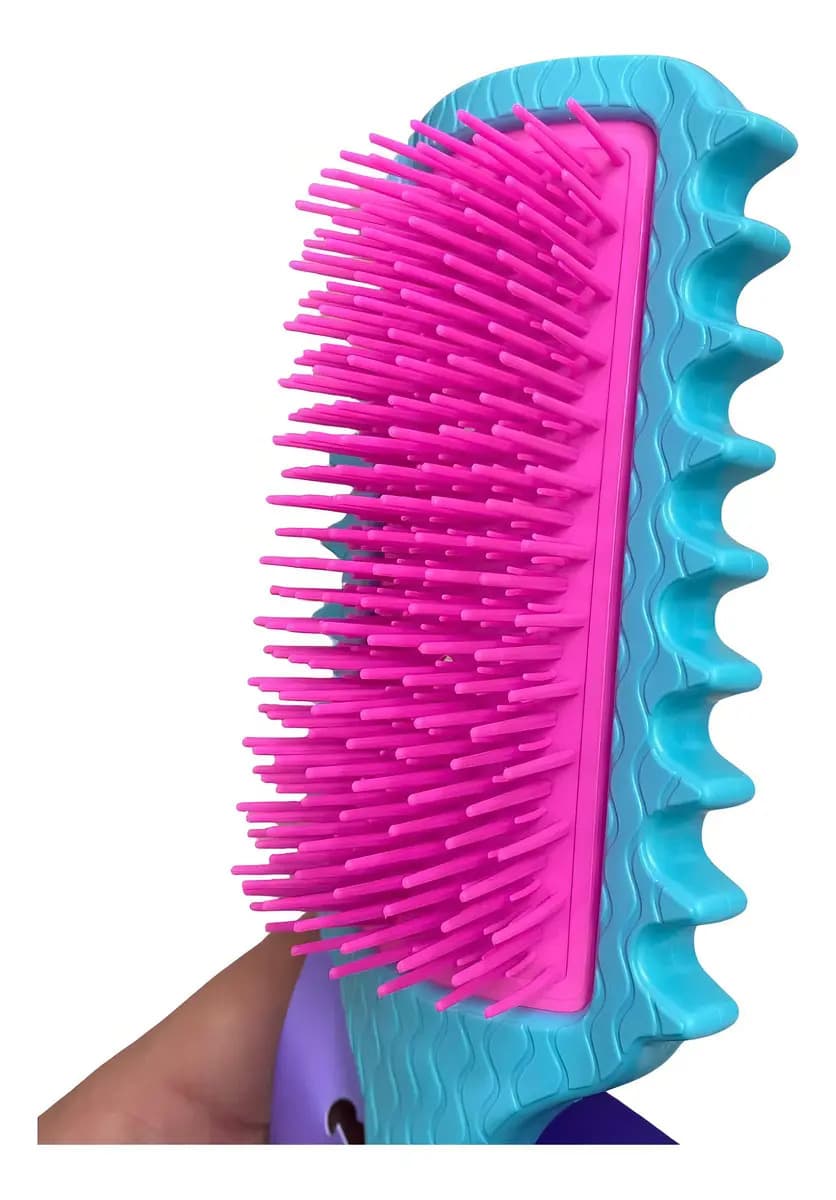 Escova Flex De Fitagem Ricca Curls Cachos Mais Definidos Cor Azul E Rosa — imagem 3